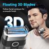 Electric Foil Shavers for Men: Mini Electric Razor, Foil Shaver for Face, IPX7 Waterproof Wet Dry Cordless Razor with 3 Floating Blades, LED Display,