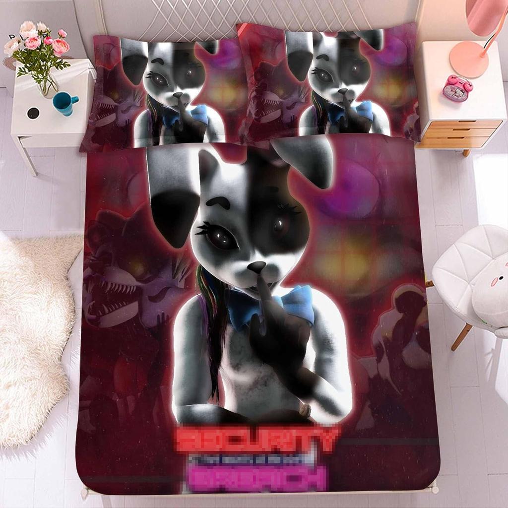Exquisite 3D Freddy Wallpaper FNAF Digital Printing Bedding Set Five Nights Duvet Cover Comforter Bed Youth Kids Girl Boys Gift