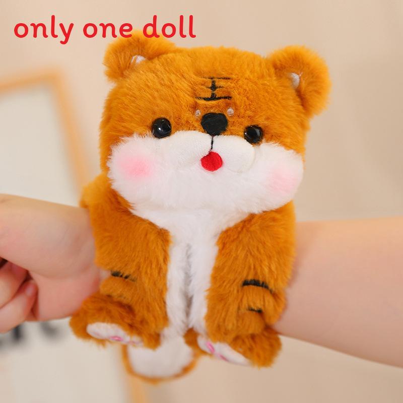 Cartoon Animal Hand Ring Plush Toy With Fox Dinosaur Shark For Kids Gift