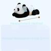Squishy Lying Panda Plush Pillow Fluffy Stuffed Panda Toy With Multi Sizes For Kids Room Decoration Comfortable Panda Cushion