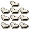 10/20xElegant Heart Pendant for Choker Necklace Making Earring Bead for DIY Necklace Jewelry Making Pendant with Hole
