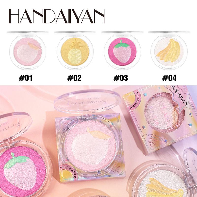 Frucht-Highlighting-Puder Dimensionales Highlighting Nasenschatten Fein schimmernde Diamanten Seidig glattes Korrekturpulver