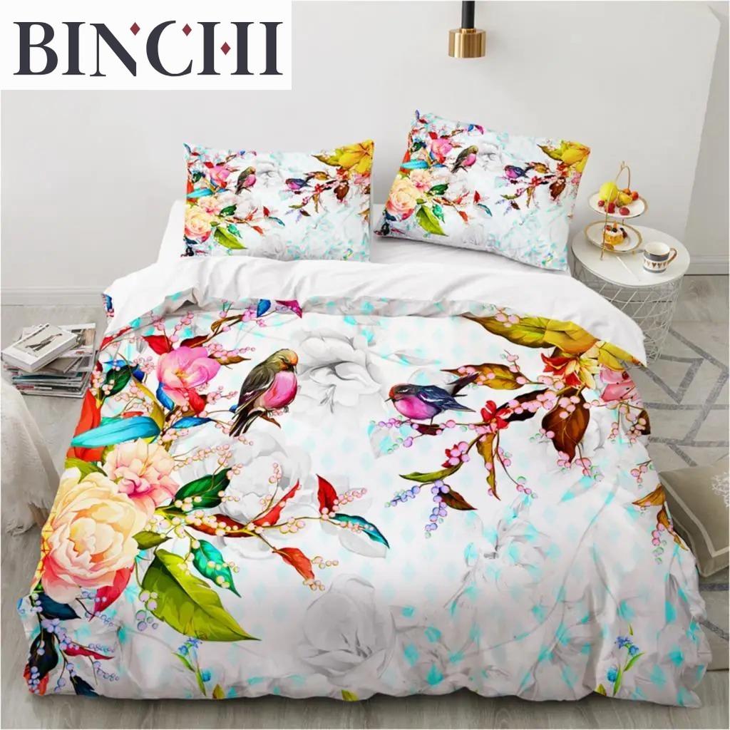 Luxury 3D Bedding Set Europe Double Duvet Cover Comfortable Blanket Quilt Nordic Bed Linen