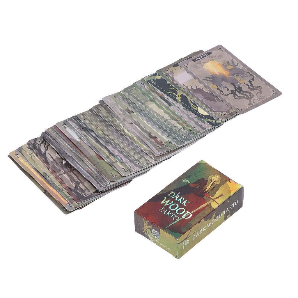 78pcs Tarot Cards Coated Paper Interactive Future Telling Game Divination Cards for Party Gathering
