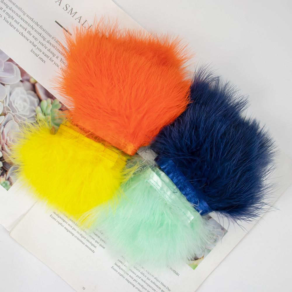 1Meter Fluffy Turkey Feathers Trim Fringe Ribbon 8-10Cm Marabou Feather For Craft Fringe Sewing Wedding Party Clothing Dress