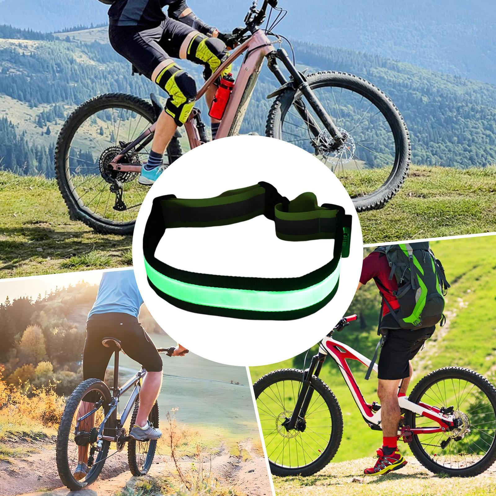 

LED Reflective Belt for Night Running Flashing Cycling Gear Warning зелёный