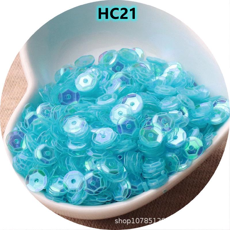 Paetês Côncavos Redondos AB Iridescentes de 6mm - Peças Curvas Brilhantes para Acessórios de Roupa e Joias DIY