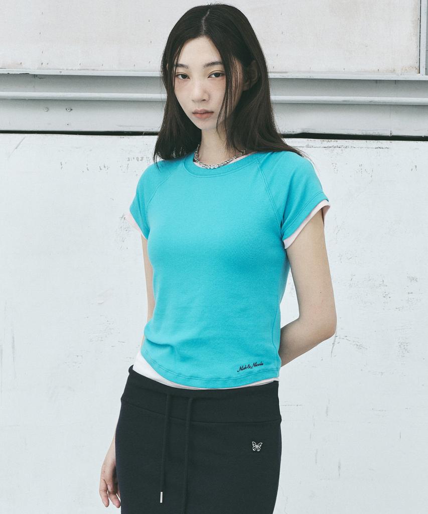 Nigaennikol Soft Raglan Top_Blue