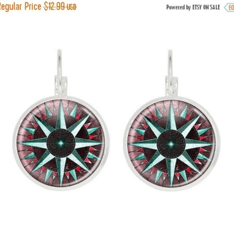 Buy Lifeguard Earrings Teal Earrings Red Earrings Maritime Earrings Maritime Jewelry at