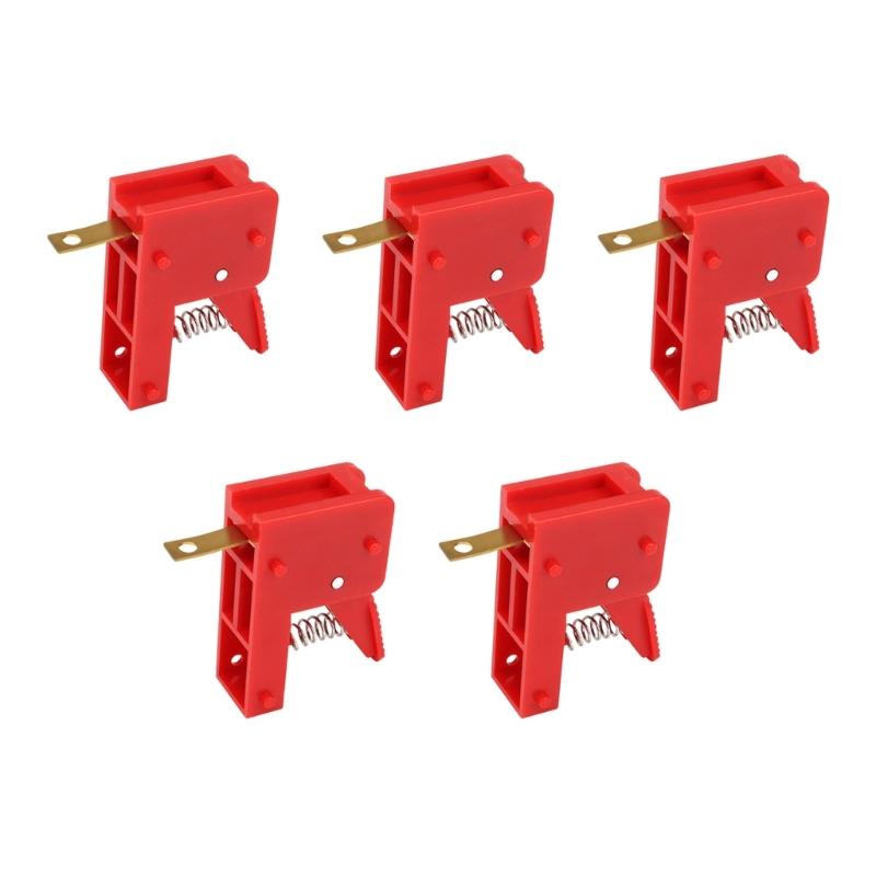 

5Pcs Fast Terminal LED Lamp Spring Press Clip High Current 50A Motor Test Clip Brass Alligator Clip Stable Performances червоний