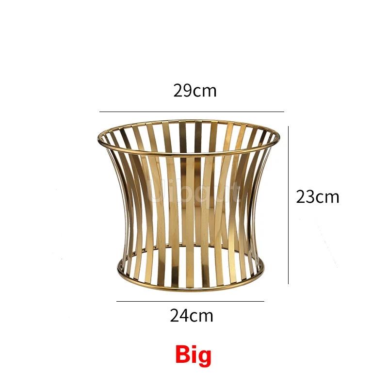 Gold Dessert Table Decorations Display Show Stand Buffet Wedding Banquet Tea Break Table Fruit Platter Cake Round Dessert Tray