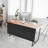 under Desk Privacy Panel Self-Adhesive Modesty Panel Heavy Duty Desk Skirt with Wire Pocket Cable Management Organizer for Office Desk Standing