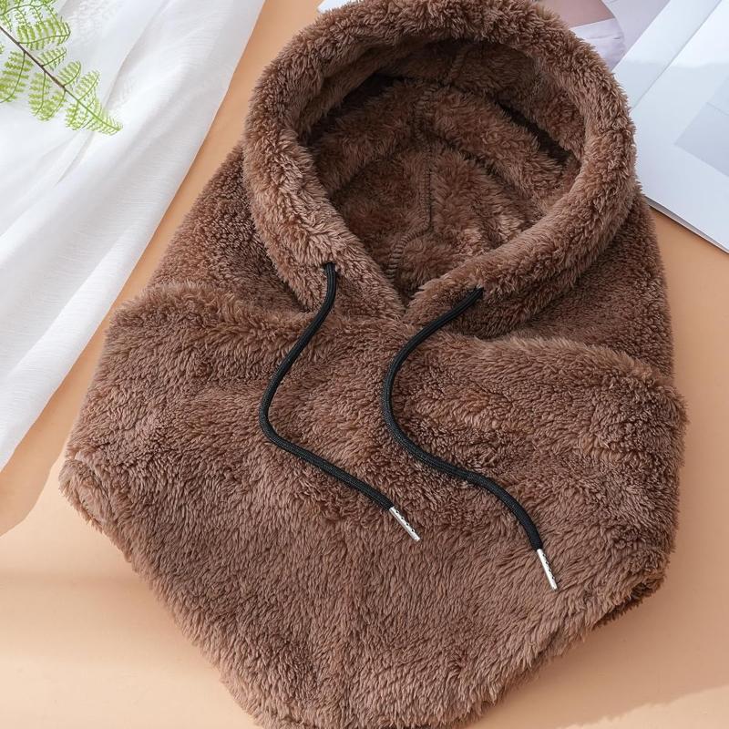 1pc Winter Warm Velvet Balaclava Wind-Resistant Winter Face Mask,Fleece Ski Mask for Men and Women,Warm Face Cover Hat Cap Scarf
