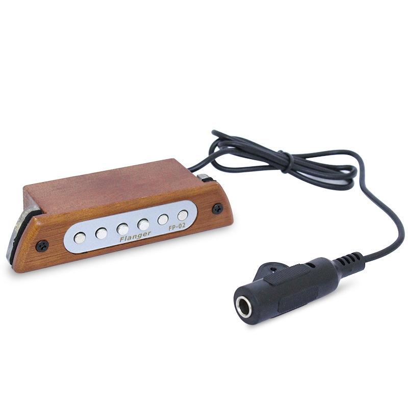 Flanger Wood Acoustic Guitar Sound Hole Pickup Magnetic Pickup for 39"/40"/41"/42" Acoustic Guitar