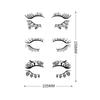 Geometric Pattern Eyeshadow & False Eyelash Tattoo Stickers for Party Makeup