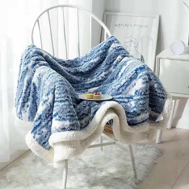 

OEING Lamb Fleece Coral Flannel Blanket 200*230