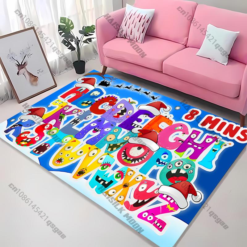 

1PC Funny Monster Printed Alphabet Carpet Rugs for Living Room Bedroom Children s Room Decor Mat, Kids Play Non-slip Mats Gifts 40x60cm