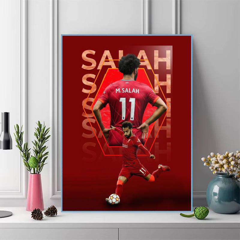 Mohamed Salah Pattern 3pcs 100% Round Full Drill 5D DIY Diamond Painting Embroidery Cross Stitch Rhinestone Décor