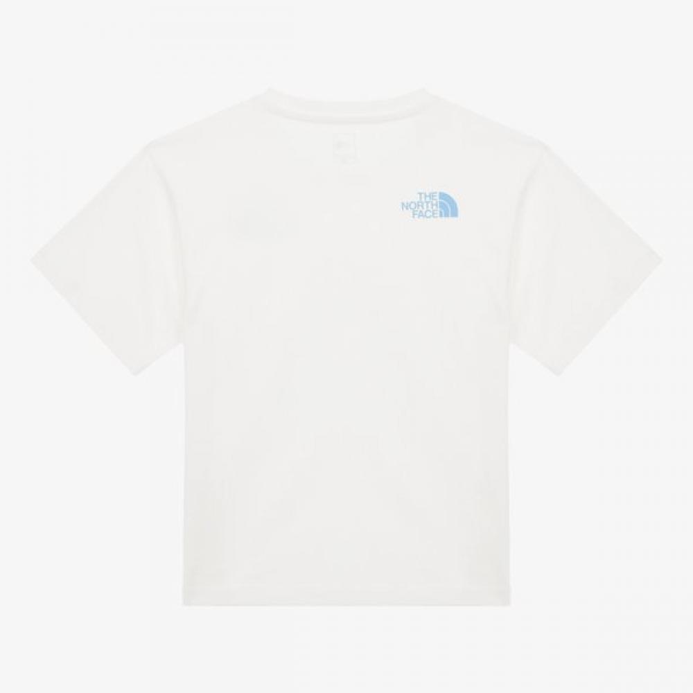 North Face Kids Go 2 Short Sleeve Round Tee Off White Nt7ur02s