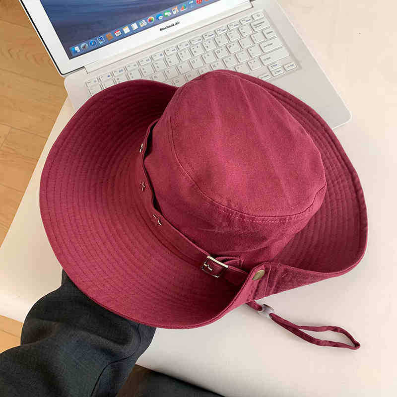 Star Pink Western Cowboy Hat Kids Summer Big Brim Sunscreen Bucket Hat Outdoor Hiking Hiking Hat