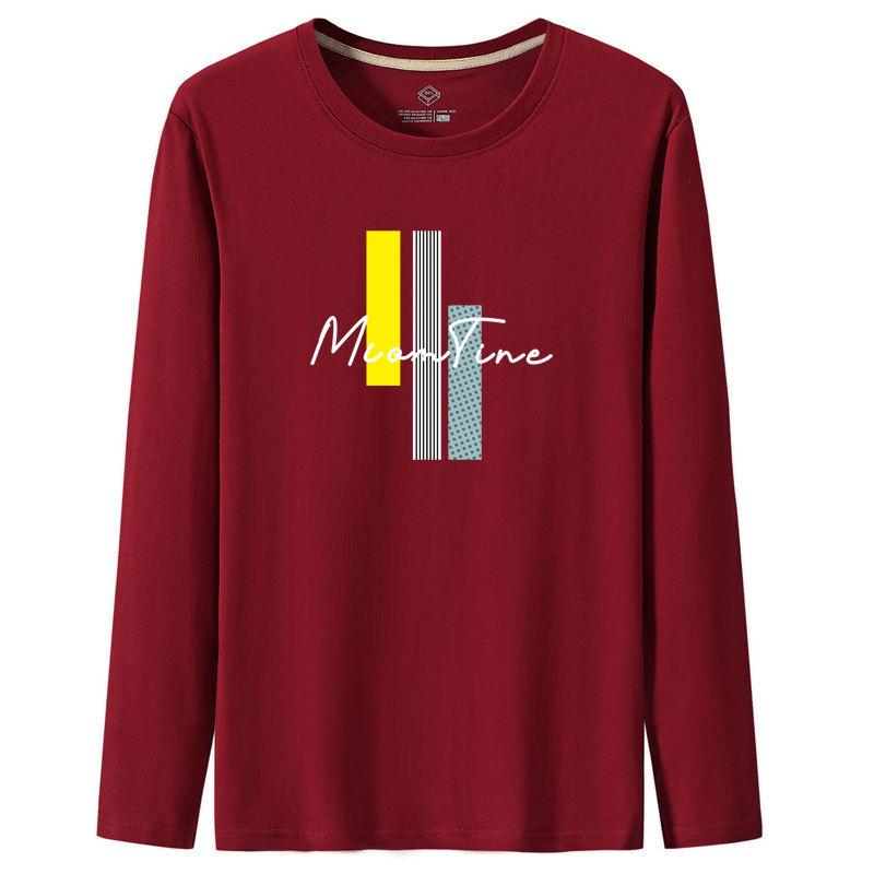 

Мужская футболка больших размеров приталенного кроя с принтом и длинным рукавом - Подростковый трендовый топ с круглым вырезом L