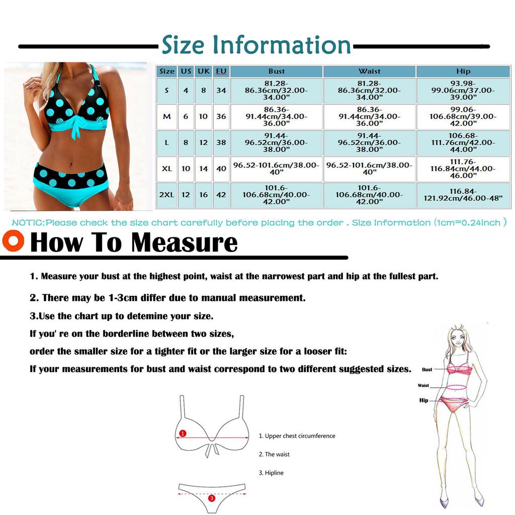 Women's Fashion High Waist Sexy Polka Dot Bikini Split Swimsuit