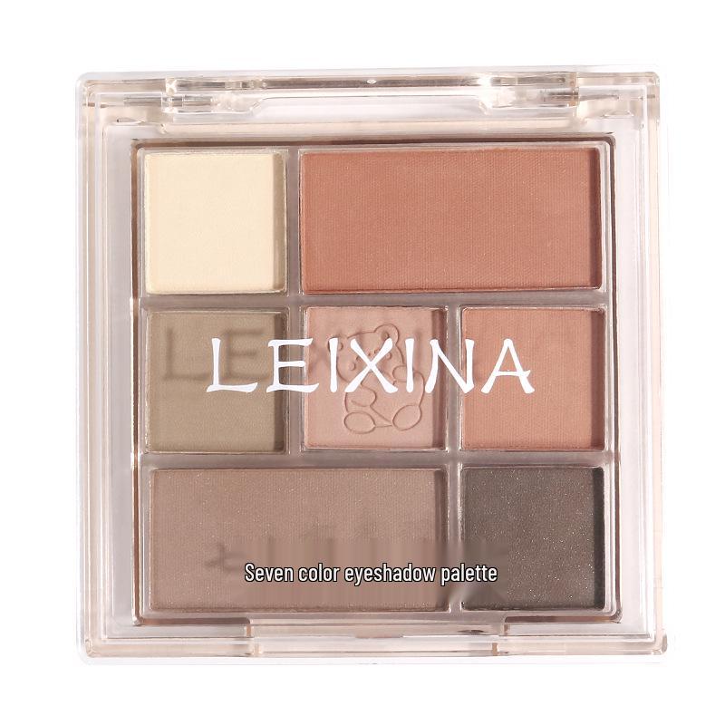 Lacyina Sieben-Farben-Lidschattenpalette: Schimmernde & Matte Erdtöne für Kontur & Rouge. Perfekt für Anfänger.