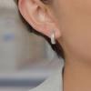 Minimalist Stainless Steel Woven Texture Earrings for Women Autumn Winter Style Daily Wear Fashion Waterproof  Jewelry