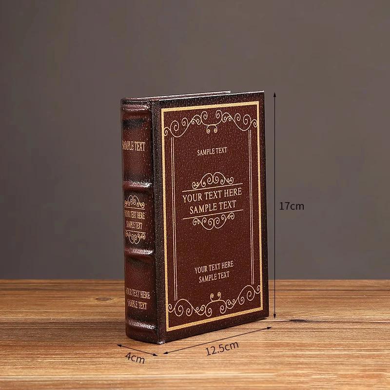 English wooden fake book Art Ornaments Luxury European retro fake book storage box Photography props home decoration Accessories