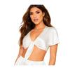 Missy Empire Womens/Ladies Satin Cropped Pyjama Top