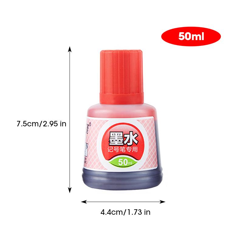 

50ml Marker Ink,Black,Red,Blue Marker Ink Filler Liquid,Oil-Based Ink,Waterproof,Quick-Drying,Non-Erasable,1Box красный