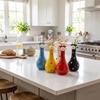 Multifunctional Resin Art Cute Polka Dot Giraffe Vase, Hand-painted Flower Creative Big-mouthed Animal Shaped Floral Container Holder for Home Living