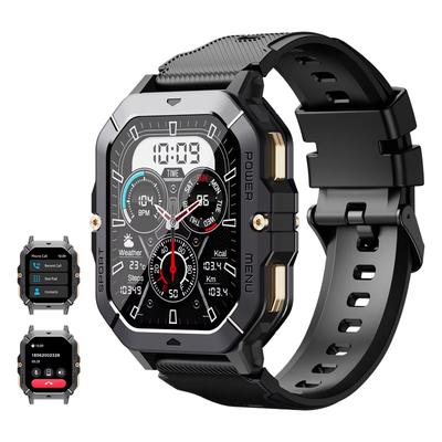 2025 Neue Smartwatch 2,02 Zoll Bluetooth-Anruf Sport-Fitness-Tracker Herzfrequenzmesser 1ATM Wasserdicht Herren Damen Smartwatch