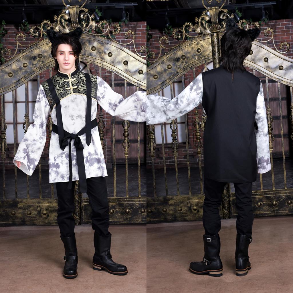 Neo Zombie Cosplay Halloween China Wolf Unisex White [Clear Stone]