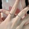 Silver-Plated Bamboo Joint Couple Rings - Easy Wear, Stylish Pair for Men and Women