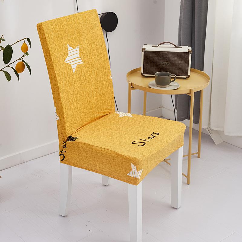 Printed Chair Cover Elastic Chair Cover Restaurant Printed Elastic Seat Cover Multifunctional Hotel Chair Cover