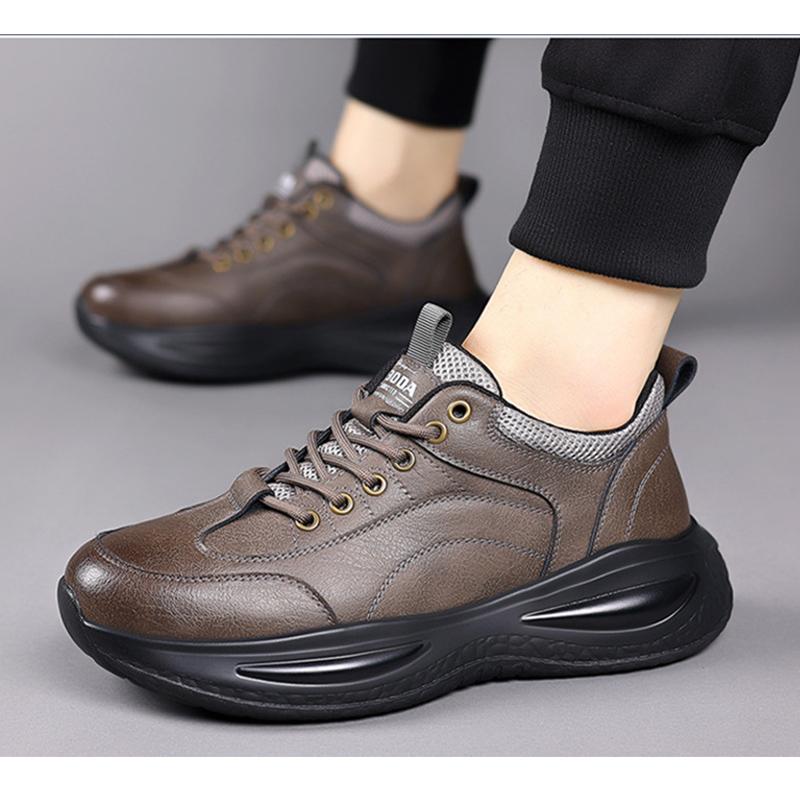 

Модные кроссовки Мужская сетчатая обувь Черный хаки Мягкая удобная толстая подошва Брендовая мужская обувь 44