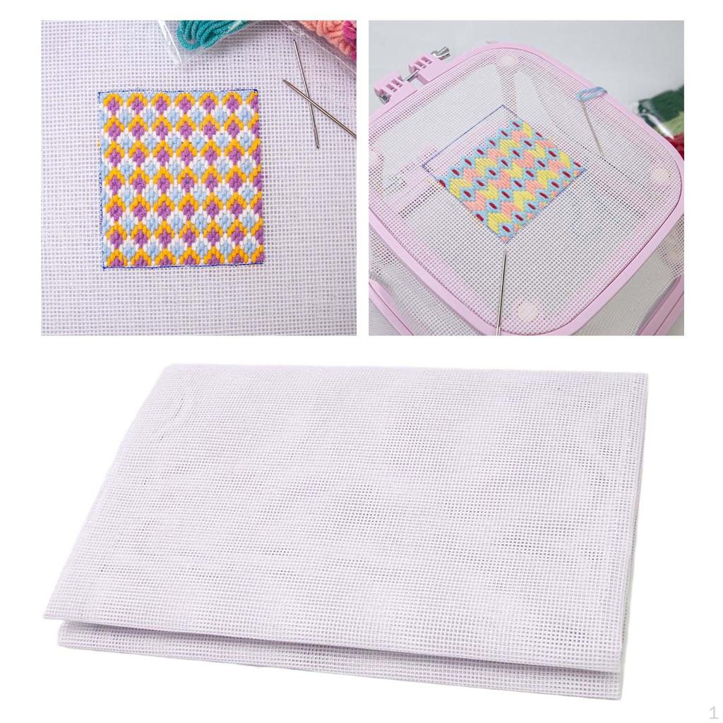 Aida tyg korsstygn handarbete 14 karat för gobeläng Örngott massiv vit dekorbroderi