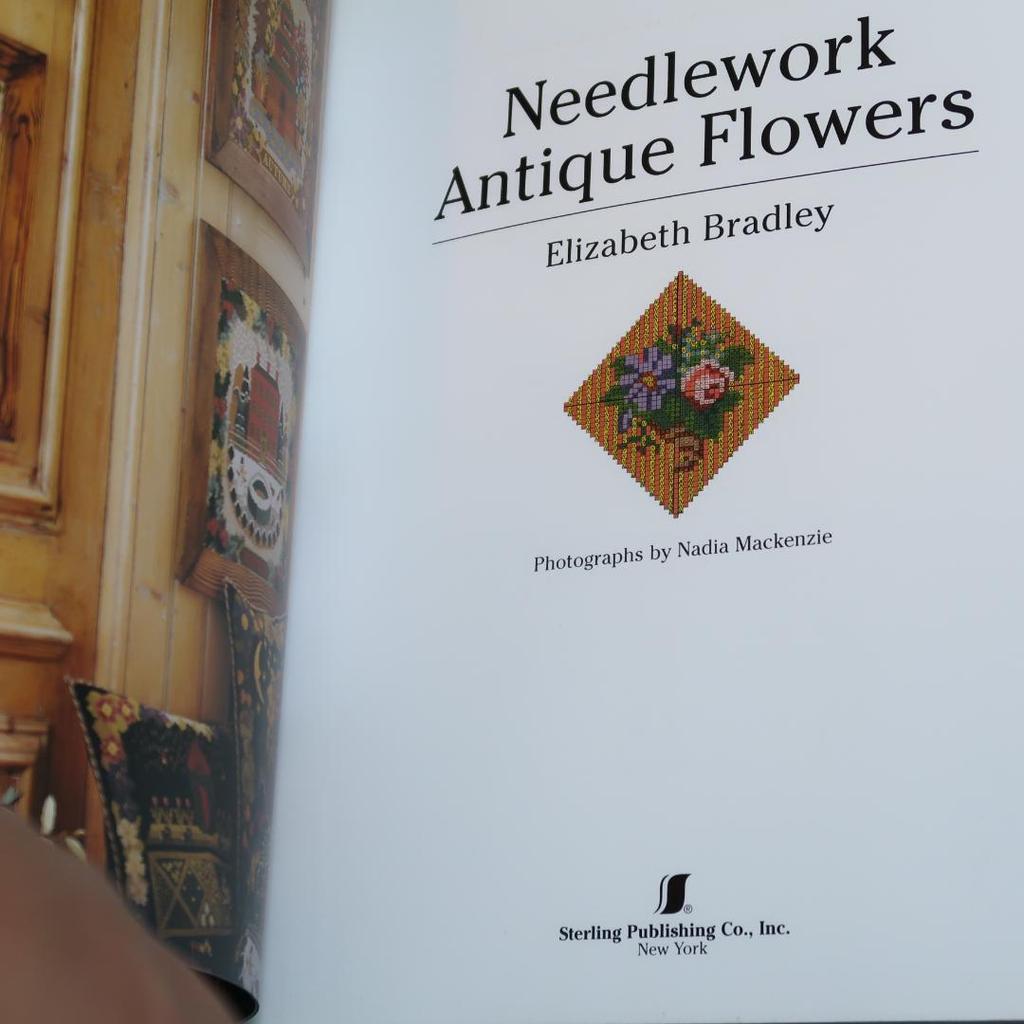 [USED] Sale! "Needlework Antique Flowers" embroidery pattern collection