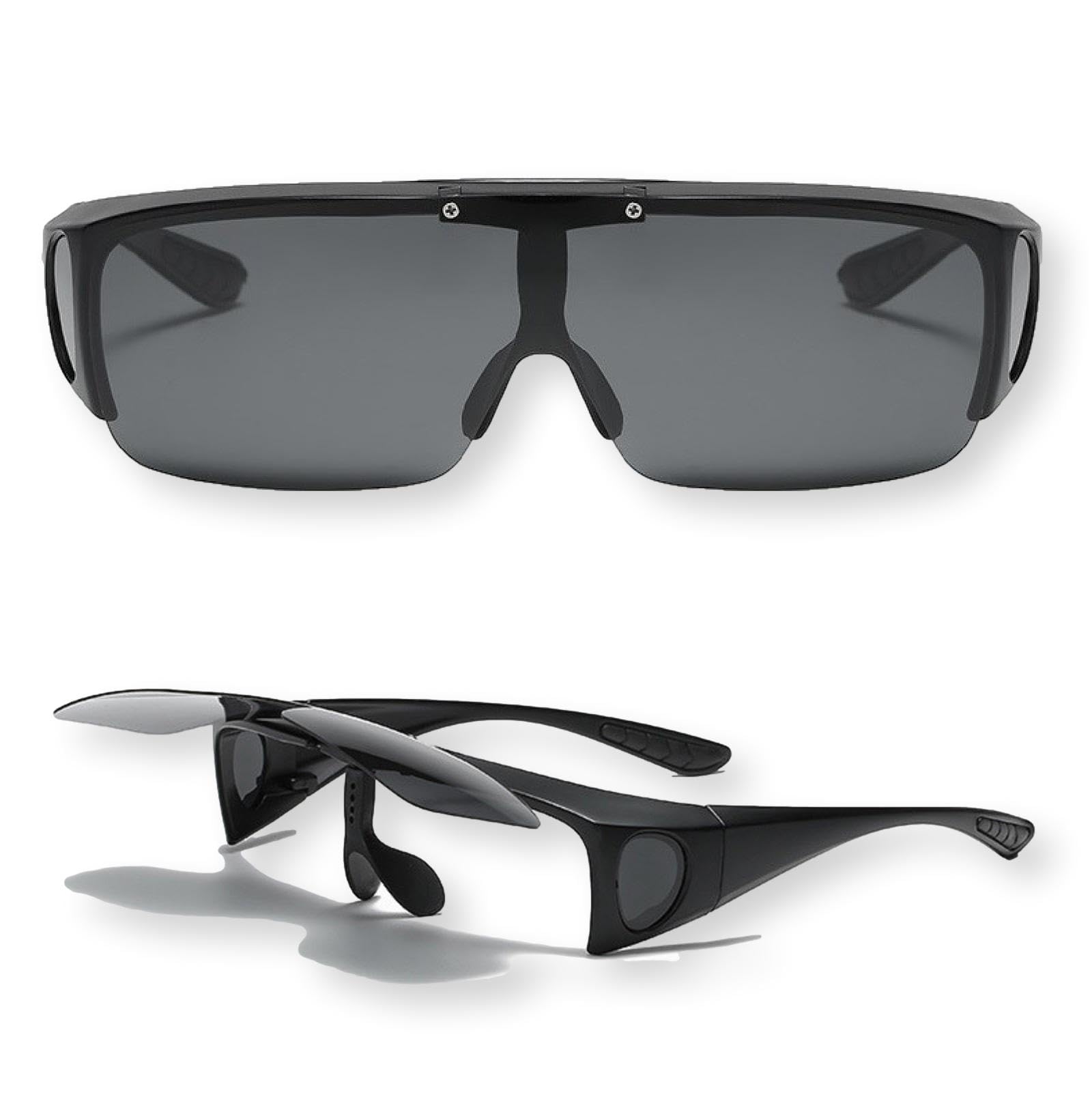 

Polarized that can be worn over regular UV for and outdoor activities [REONAS] Over-Sunglasses glasses, flip-up lenses, protection, driving, fishing,