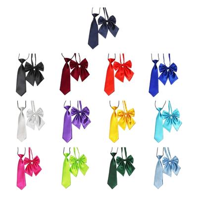 Student Shirt Bowknot Necktie Women Knot Free Uniform Elastic Ties for Girls