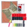 Animal Cat Style Latch Hook Rug Kit Pre Printed Bright Color Latch Carpet Making Kit for Adults Kids Beginners