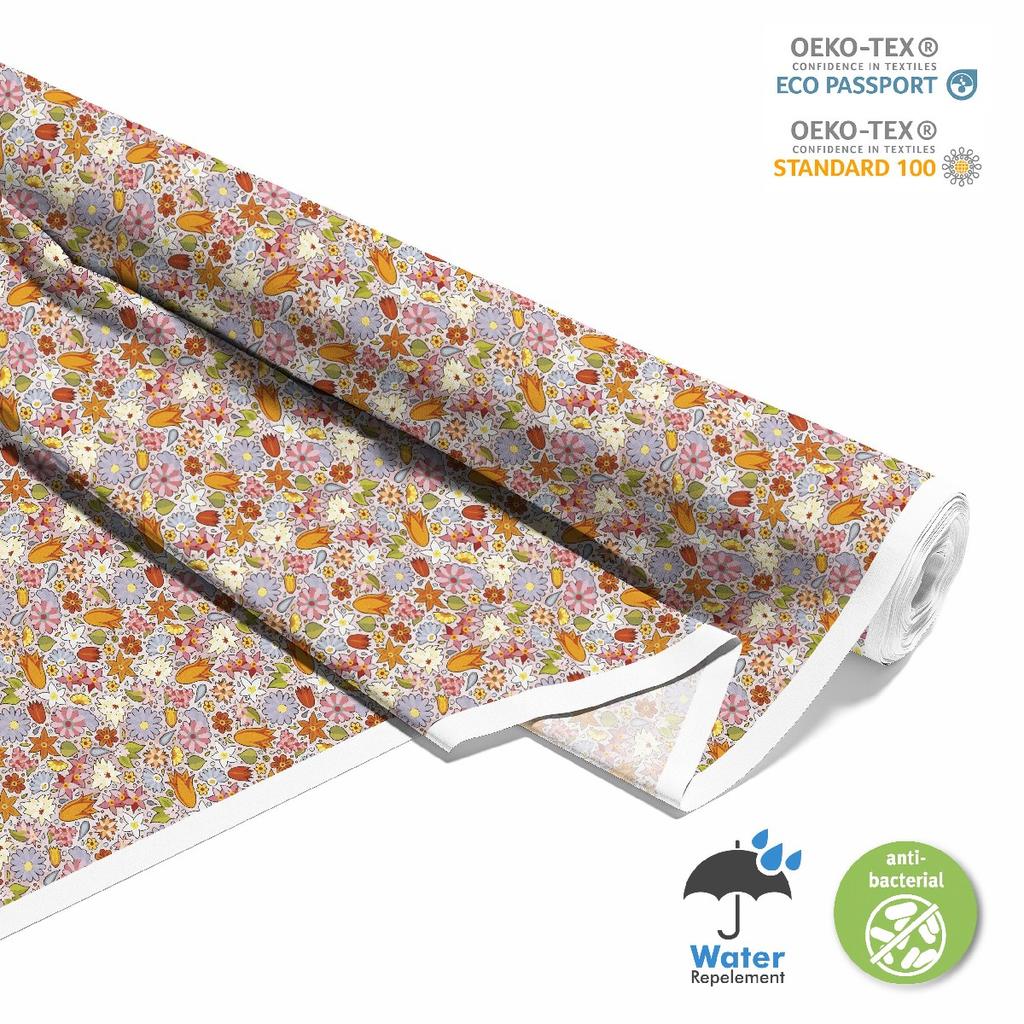 Outdoor Dekostoffe Oxford - Motiv Bunte Blumen 3 I Dx528