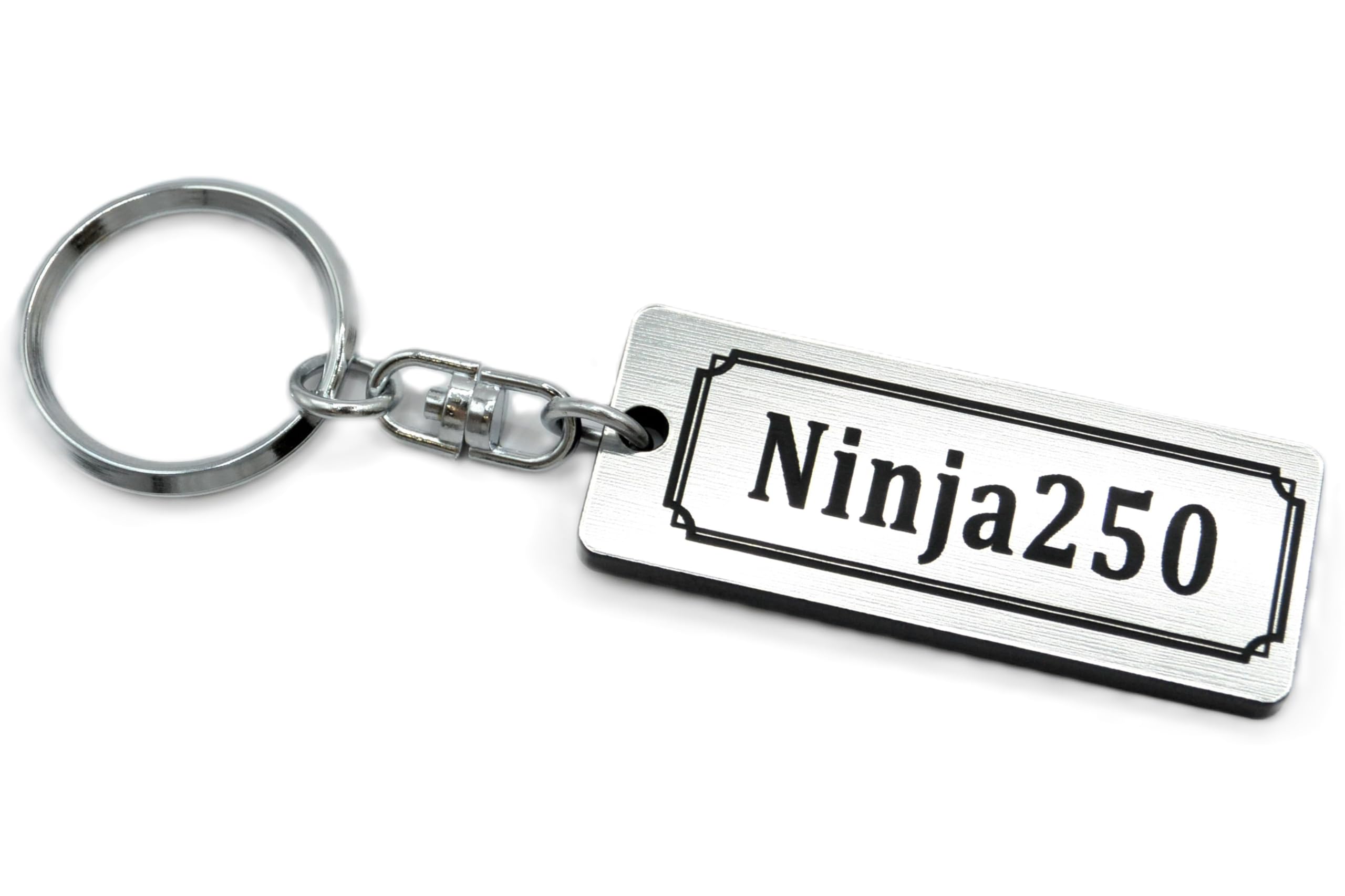 

Ninja250 Ninja 250R SL ABS Кастомные детали акриловый серебристый брелок QA-769-2 Двухслойный двойное кольцо серебристо-черный