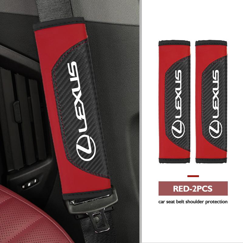 For Lexus Car Seat Belt Leather Safety Shoulder Covers Auto Accessories CT200H ES250 ES300H IS250 IS200 GS300 GS460 GX470 LS400