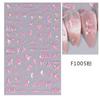 1PCS Black White Butterfly Laser Nail Stickers Nail Art Decoration Abstract Lines Bronzing Flowers Stickers For Nails