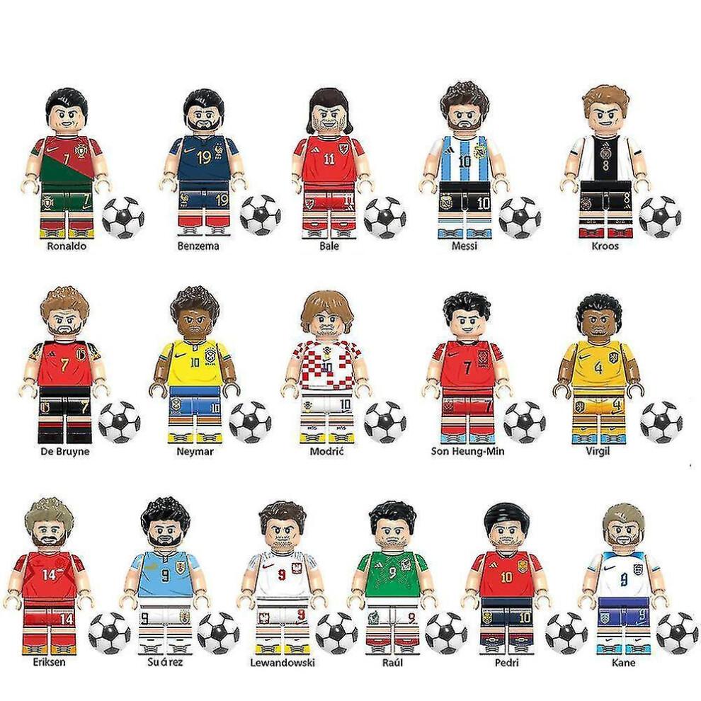 World Cup Football Soccer Players Figures Building Blocks Kids Gift Toys 4.5cm Set Of 16pcs