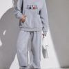 Womens Casual Hoodie Set Long Sleeve Sportswear Street Style Printed Loungewear