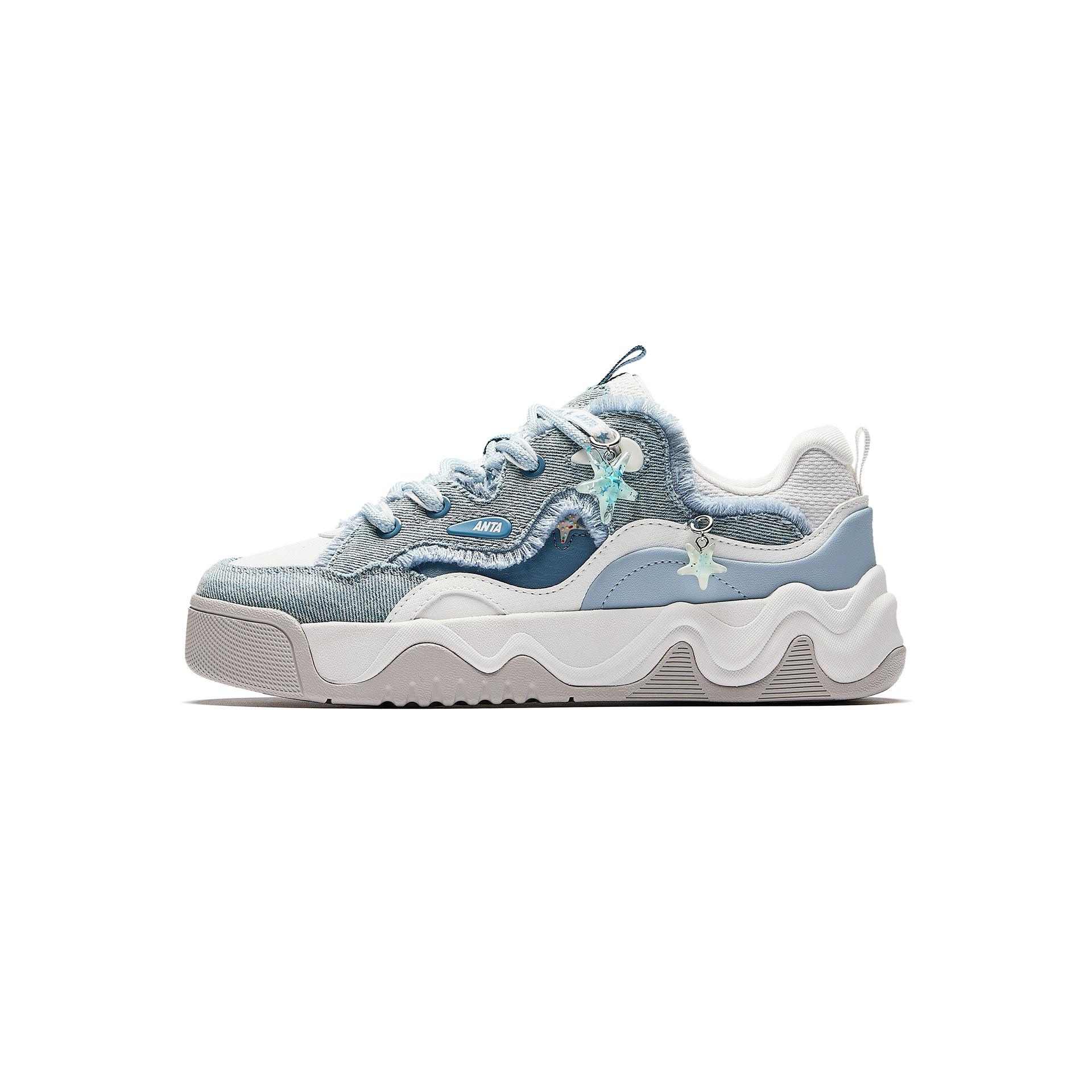 

Anta Abrasion Resistant Height Increasing Low top Skateboard Shoes Women s 122618036-1 38.5