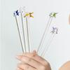Cute Fish Glass Straws Reusable Colorful Fish Drinking Straw 8mm Diameter for Smoothies Juice Tea Coffee And Water